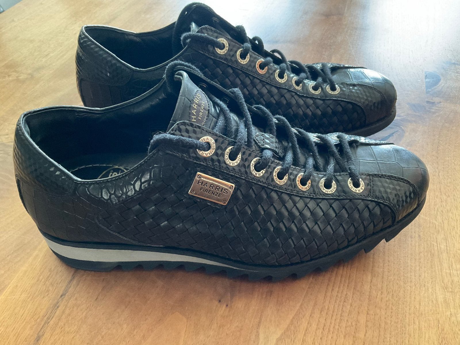 Harris Firenze sneakers, leer, maat 7.5 valt als 43, Kleding | Heren, Schoenen, Ophalen of Verzenden, Zo goed als nieuw, Zwart