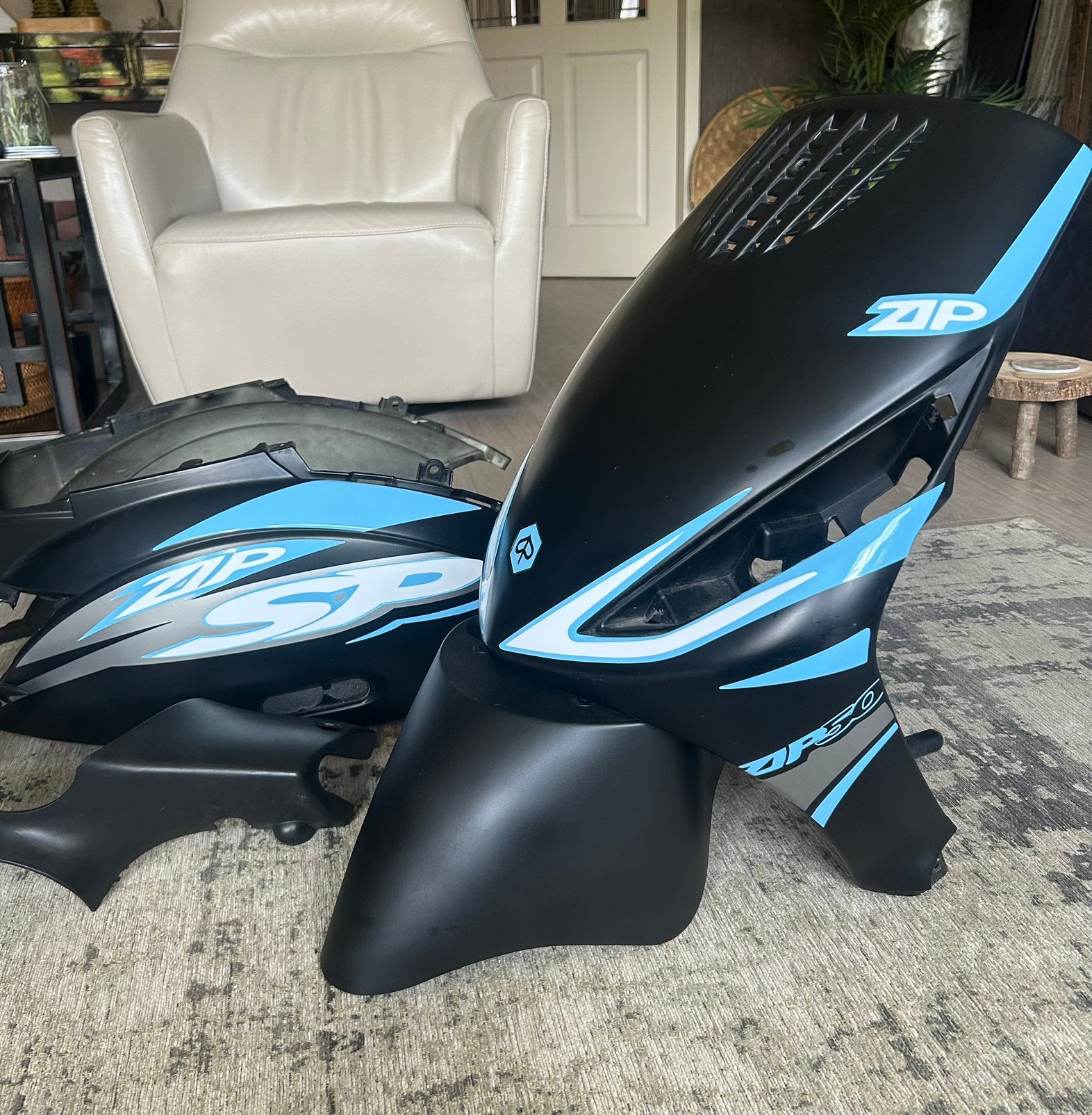 Piaggio zip kappenset, Fietsen en Brommers, Brommeronderdelen | Scooters, Ophalen of Verzenden, Zo goed als nieuw, Kap, Piaggio