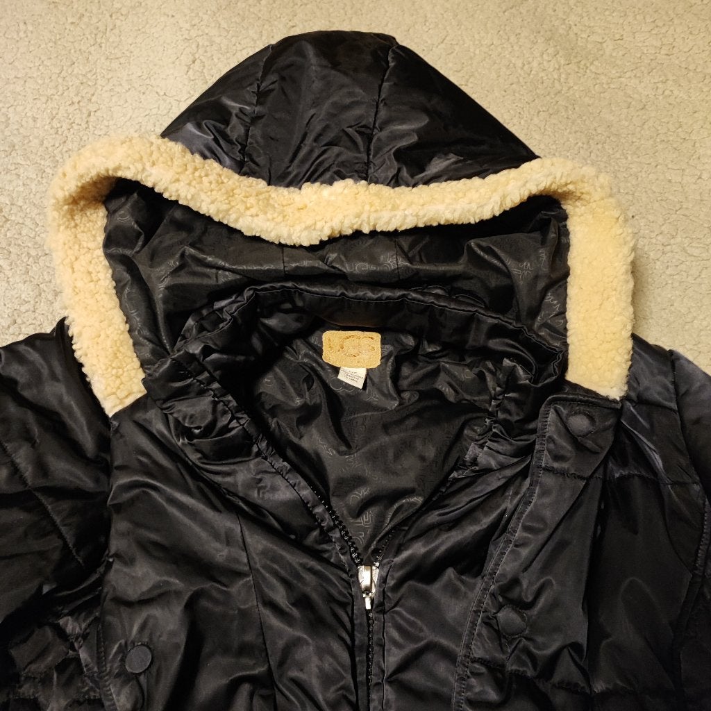 UGG winterjas maat L, Maat 38/40 (M), UGG, Zwart, Ophalen of Verzenden