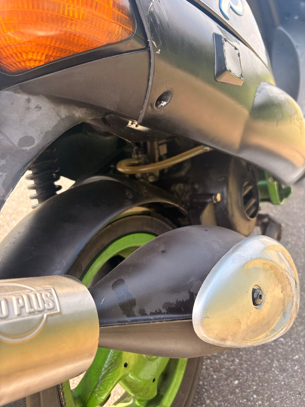 Piaggio Zip Type 2 met 70cc Malossi en unieke groene details, Fietsen en Brommers, Snorfietsen en Snorscooters, Ophalen, Gebruikt