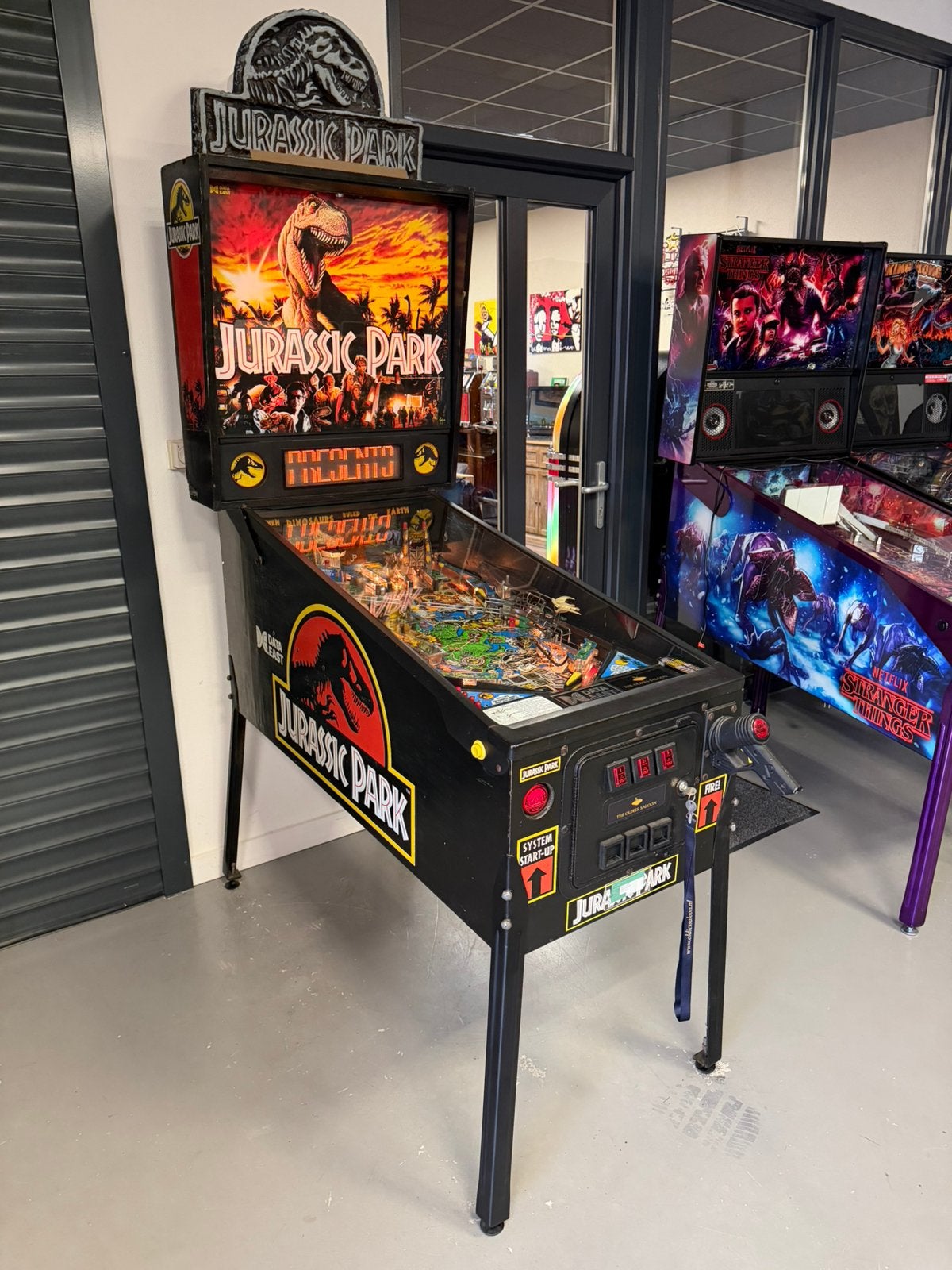 Prachtige flipperkast Data East Jurassic Park Pinball, Verzamelen, Automaten | Flipperkasten, Ophalen, Data East, Zo goed als nieuw