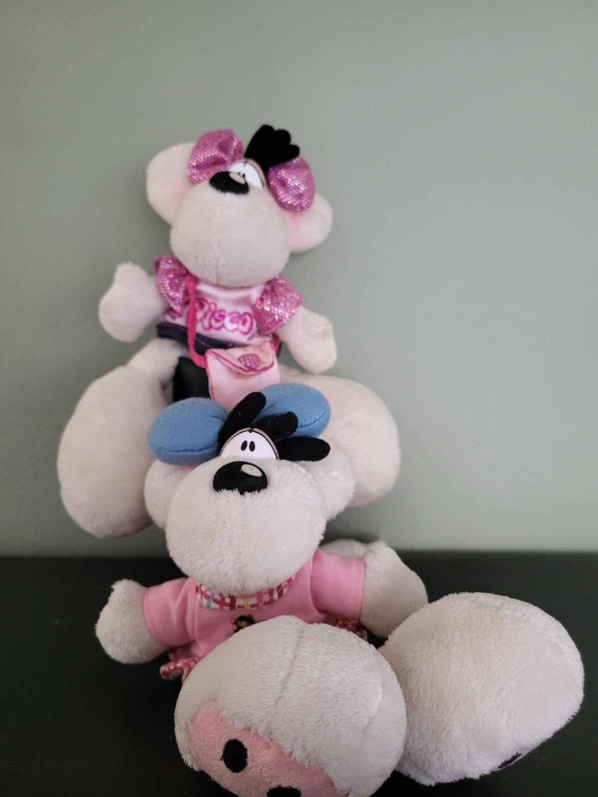 Vintage Diddlina knuffels (Depesche) – Set van 2, Ophalen, Muis, Gebruikt, Middelgroot (20 tot 80 cm)