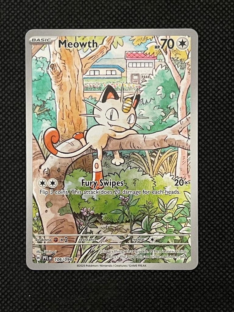 Meowth (PFL 106) – ruil voor Ascended Heroes, Ophalen of Verzenden, Nieuw, Losse kaart, Foil