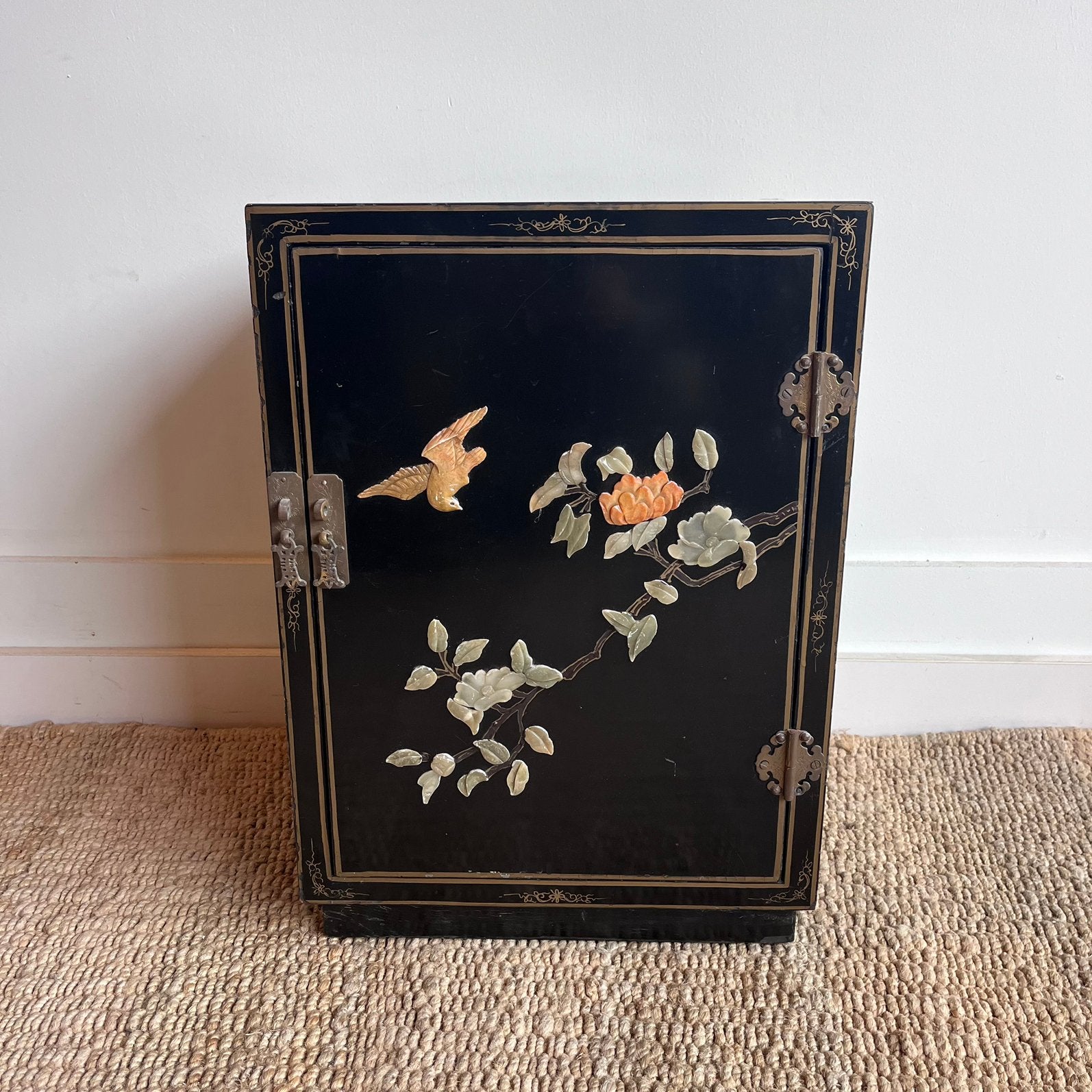 Chinees handbeschilderd kastje nachtkastje vintage, Ophalen, Vintage, Zo goed als nieuw, X