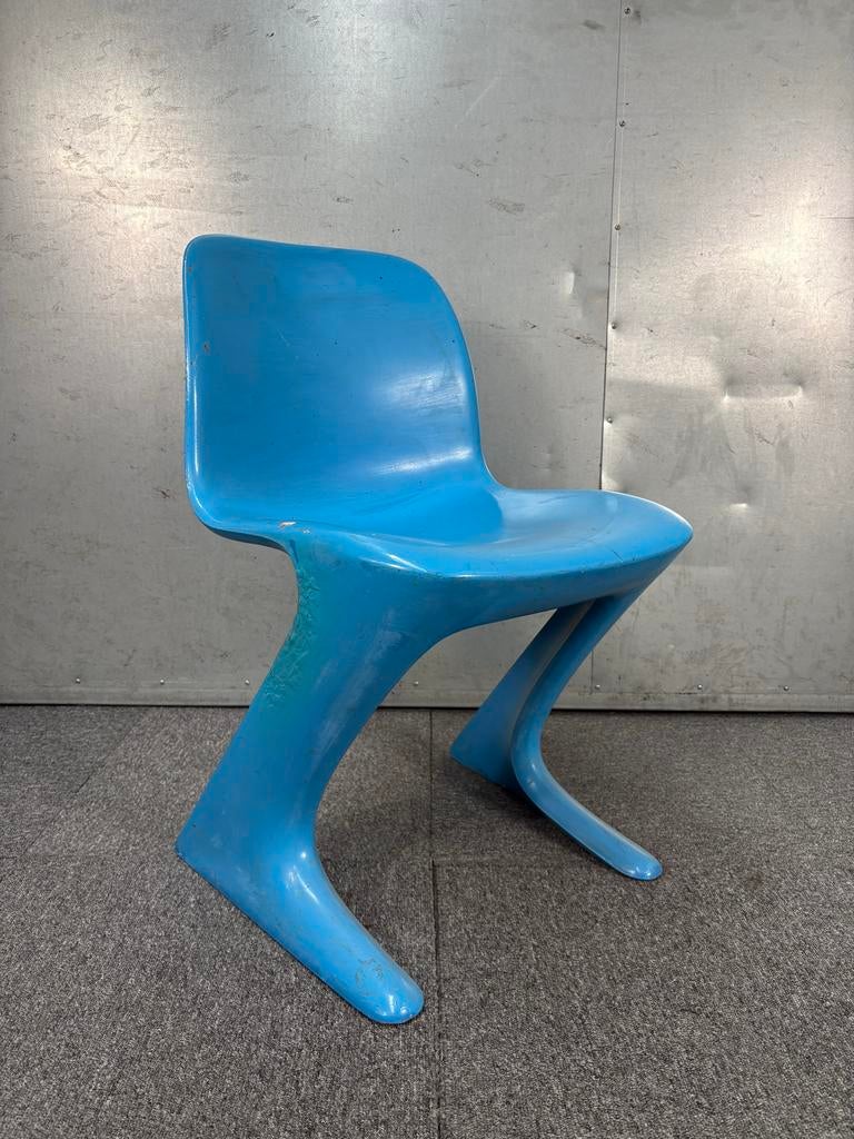 Kangaroo stoel Ernst Moeckl - Vintage design, Kunststof, Blauw, Ophalen of Verzenden, Gnr trading