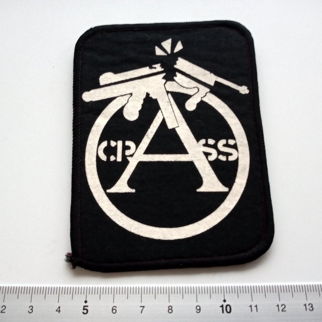 Crass anarchy & peace   vintage 80's patch c298 punk, Verzamelen, Ophalen of Verzenden, Nieuw, Kleding