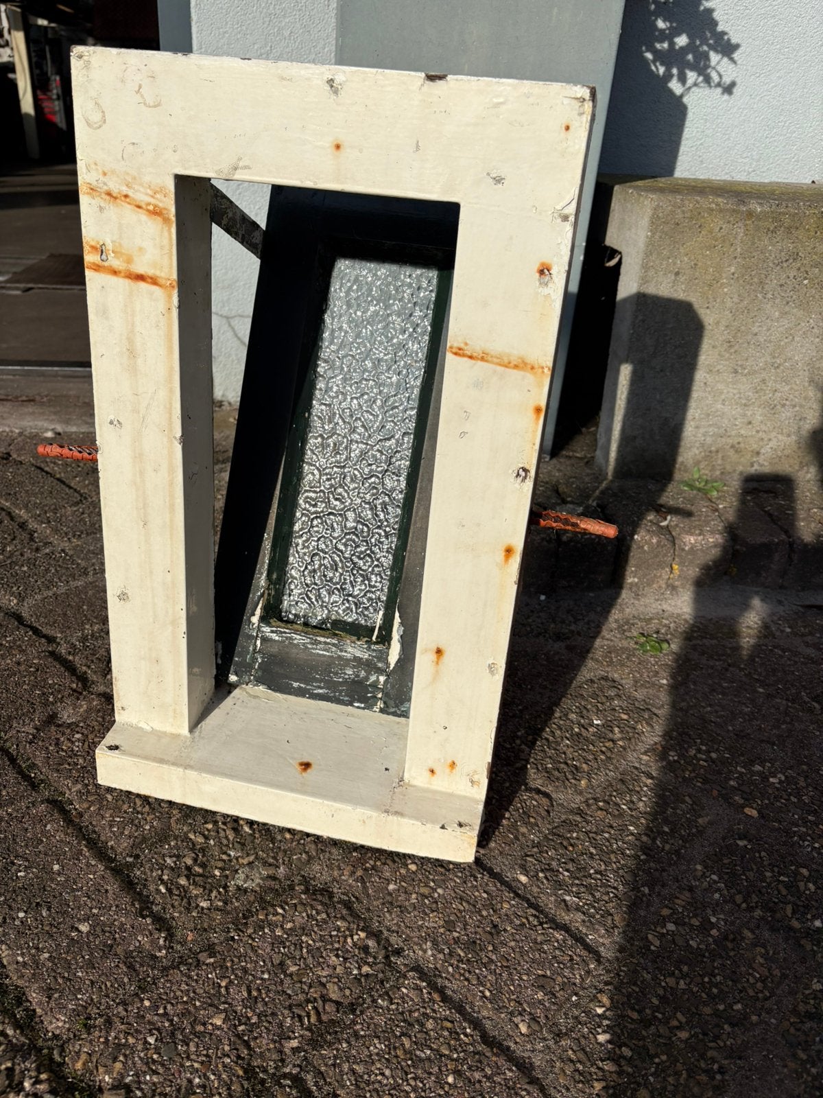 Wc raampje hout gebruikt, Doe-het-zelf en Verbouw, Ophalen, Gebruikt, Minder dan 75 cm, Raamkozijn
