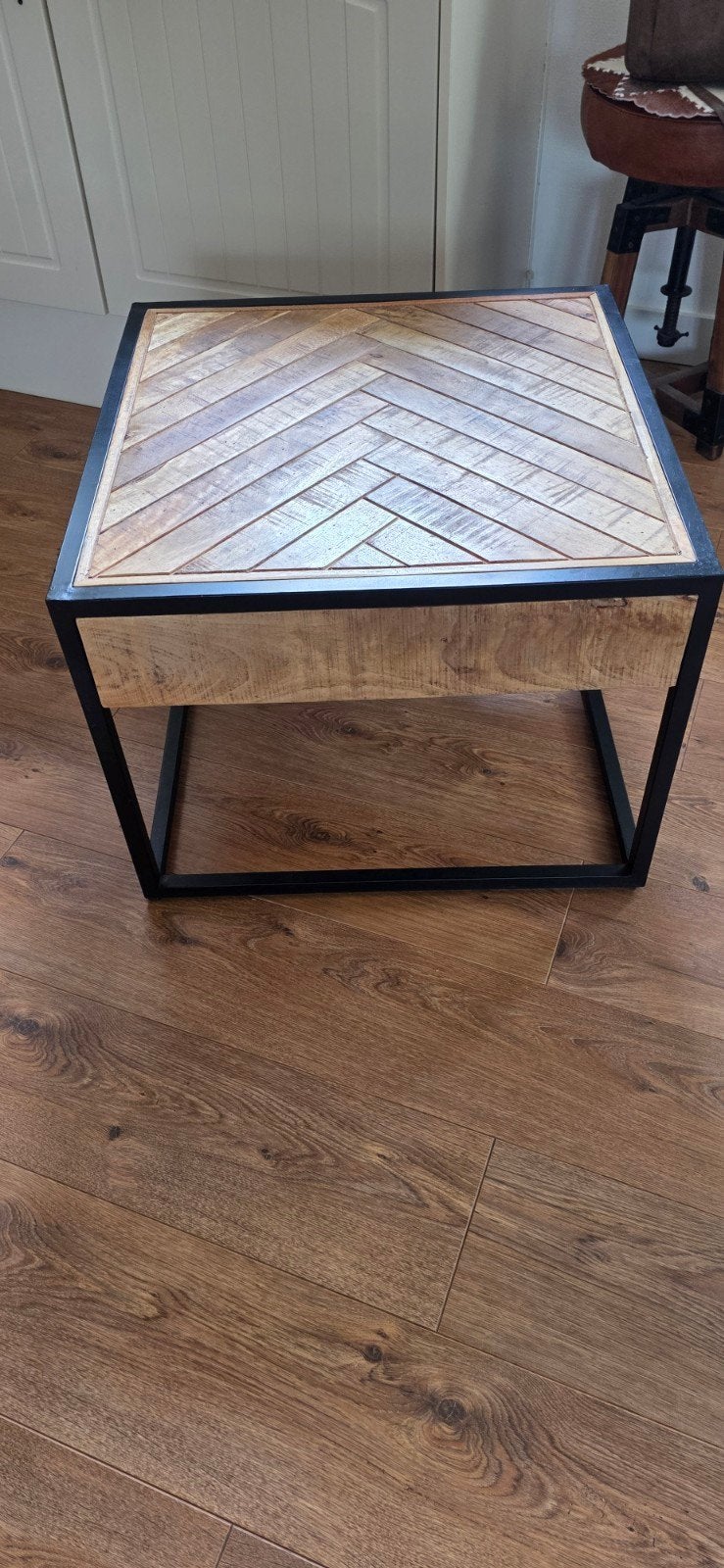 Te koop Salontafel  60x60 cm met lade., Ophalen, 50 tot 100 cm, Vierkant, 50 tot 100 cm