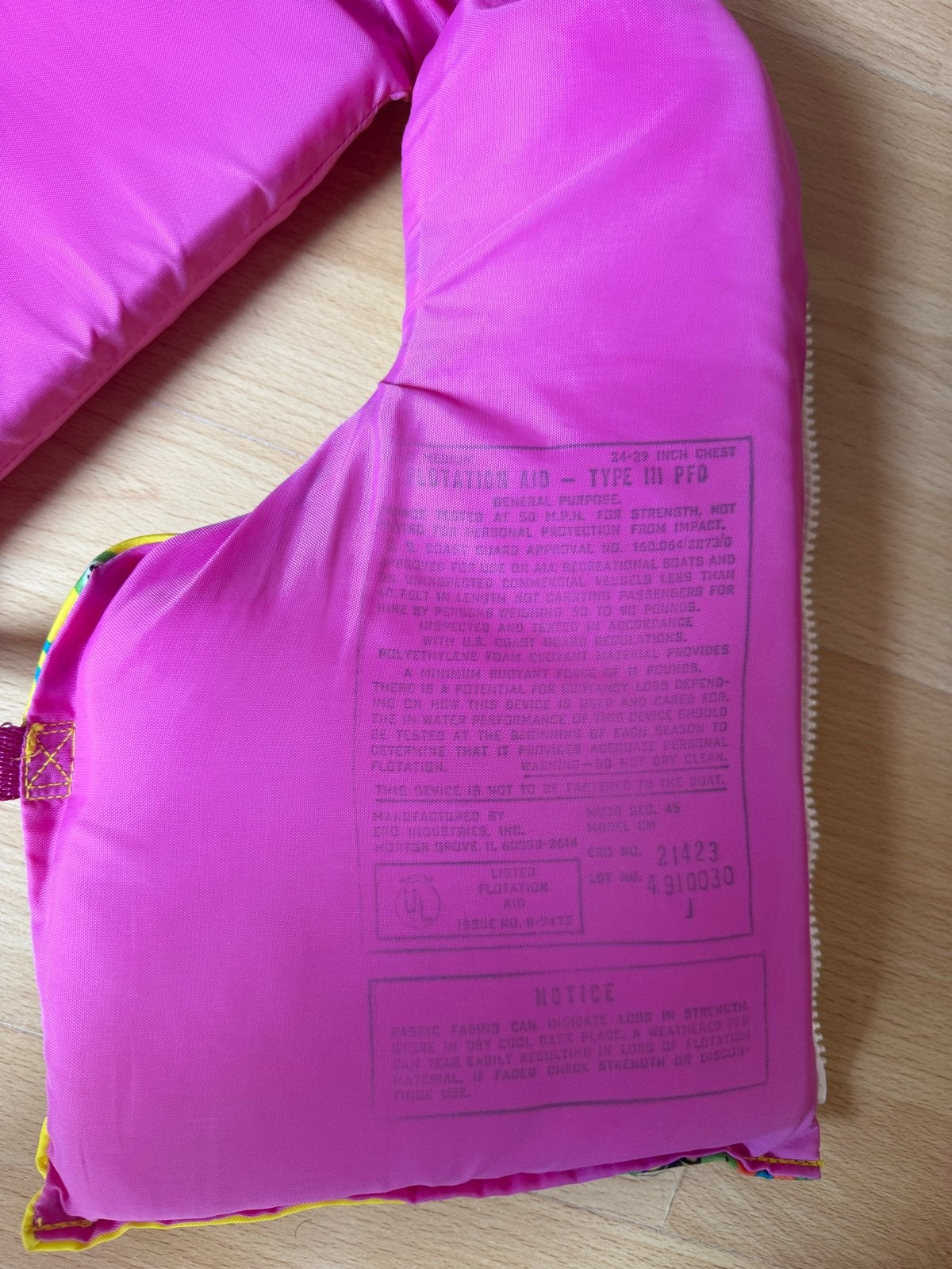 Minnie Mouse Zwemvest / Reddingsvest - Roze/Geel, Ophalen, Gebruikt, Overige typen