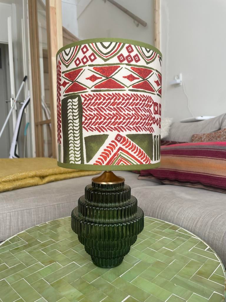Handgemaakte snoerloze tafellamp, Ophalen of Verzenden, Minder dan 50 cm, Studio Limonada, Glas