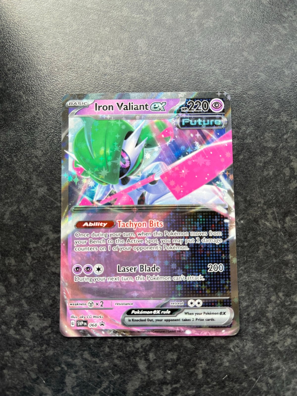 Iron Valiant ex 068 Pokémon kaart, Ophalen of Verzenden, Zo goed als nieuw, Losse kaart, Foil