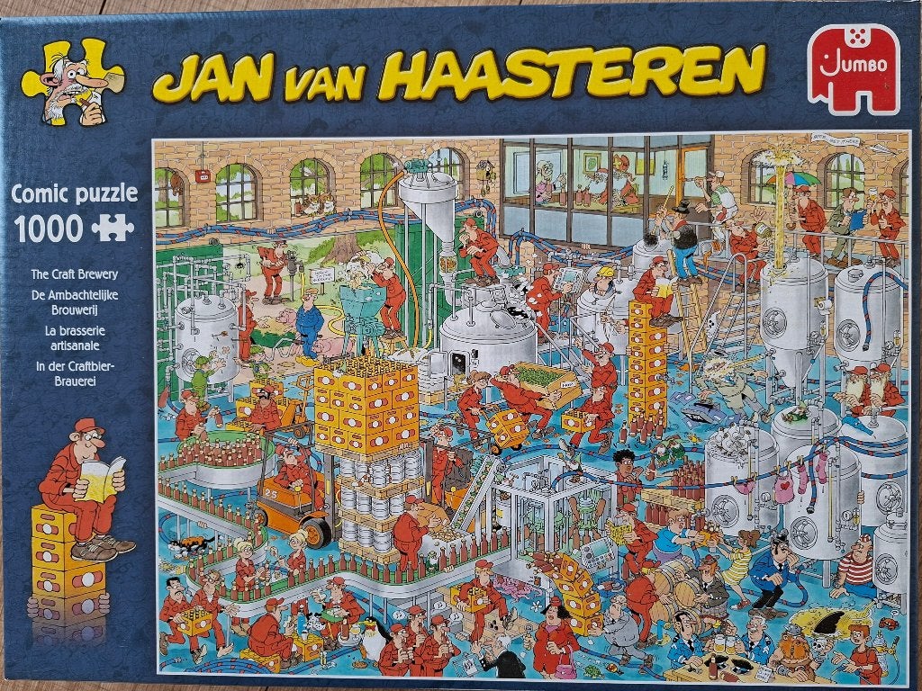 De Ambachtelijke Brouwerij, Jan van Haasteren., Hobby en Vrije tijd, Denksport en Puzzels, Ophalen of Verzenden, 500 t/m 1500 stukjes