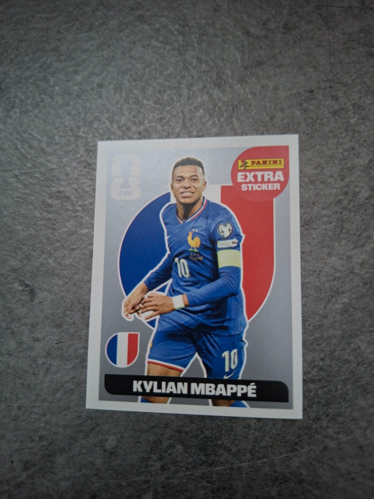 Panini Extra sticker WK 2026 USA. kylian Mappe Frankrijk., Ophalen of Verzenden, Zo goed als nieuw, Sticker