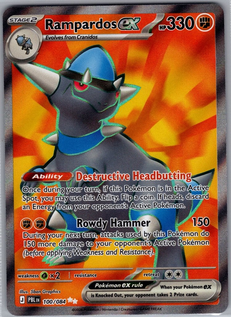 Rampardos EX #100, Ophalen of Verzenden, Nieuw, Losse kaart