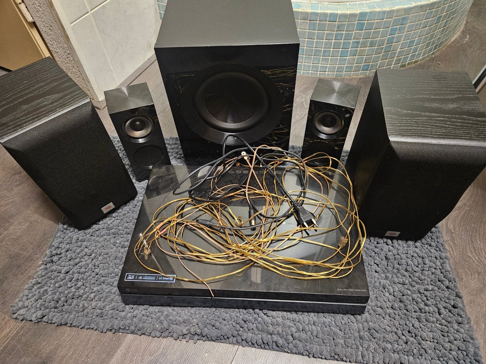 LG Blu-ray 3D DVD speler met boxen, Ophalen of Verzenden