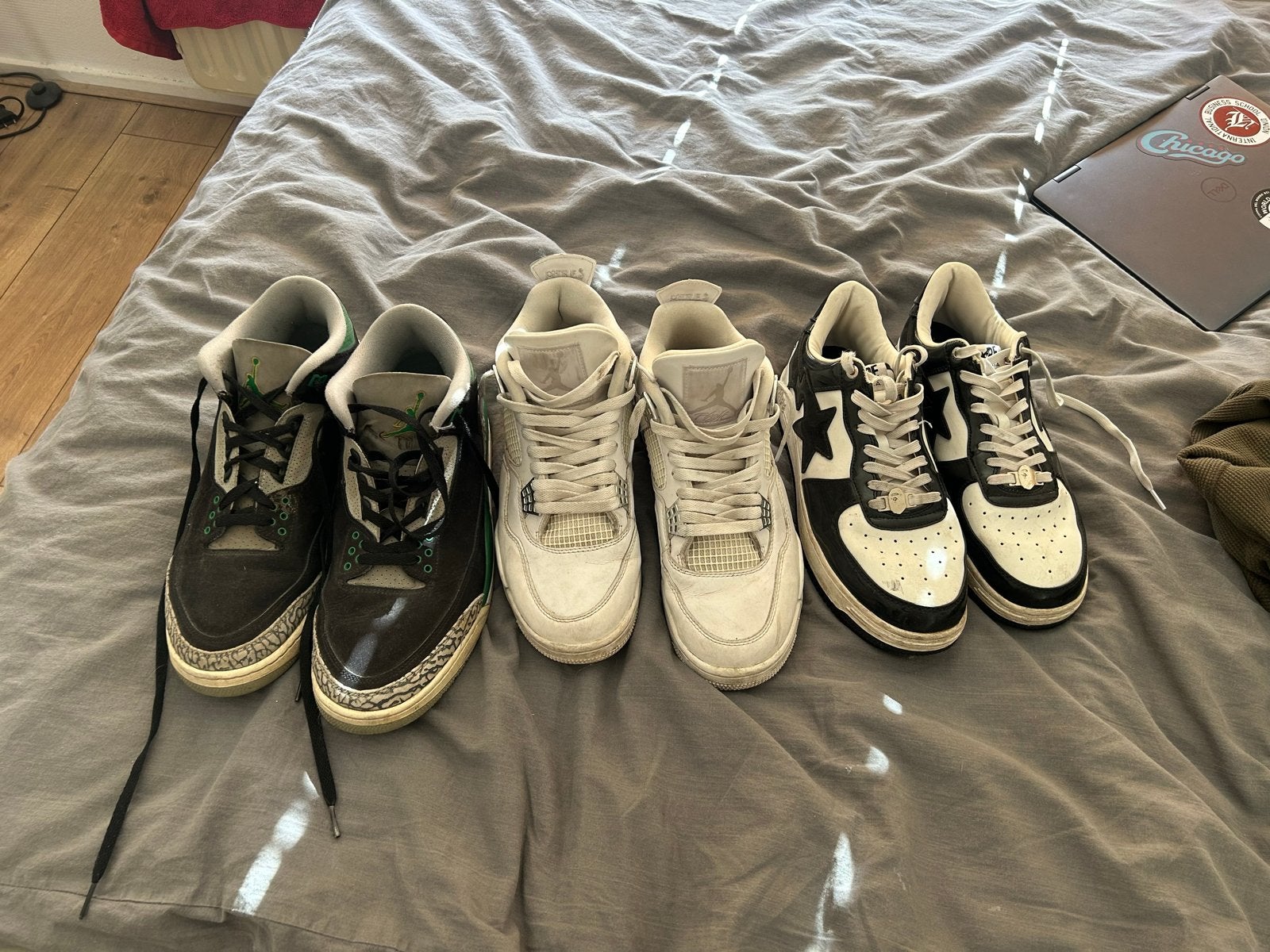 Diverse sneakers: Jordan, Bape Sta, Ophalen of Verzenden, Gedragen, Overige kleuren, Sneakers of Gympen