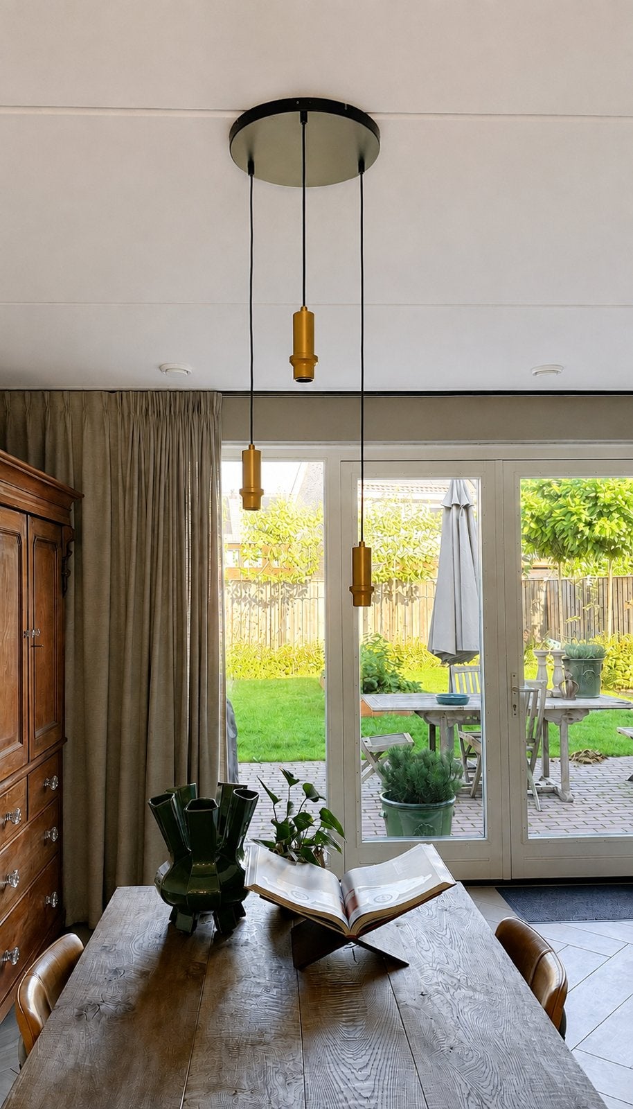 Hanglamp met 3 snoeren., Huis en Inrichting, Ophalen, Zo goed als nieuw