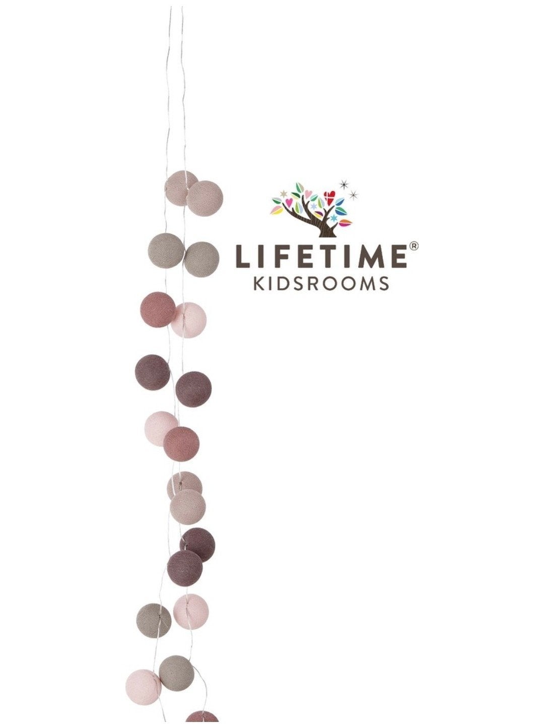Nieuwe LIFETIME KIDSROOMS Cotton Ball Lights cozy - 20 LED, Roze, Ophalen of Verzenden, Nieuw, Lamp