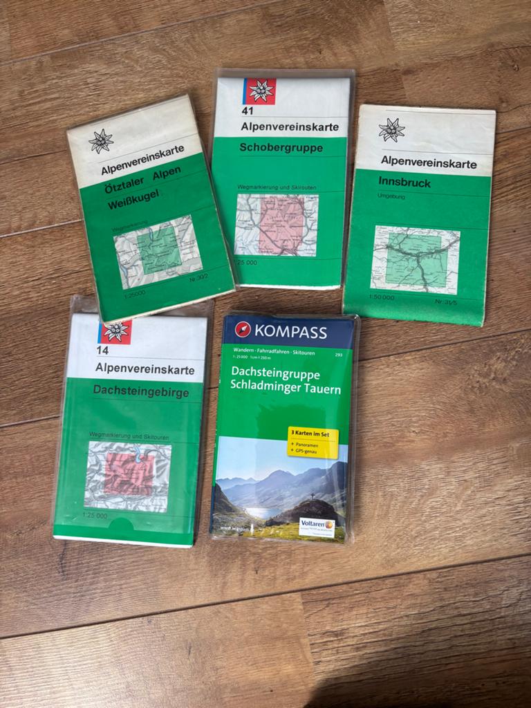 Alpenkaarten: Ötztaler, Schobergruppe, Innsbruck, Dachstein, Gelezen, Overige atlassen, 2000 tot heden, Europa Overig