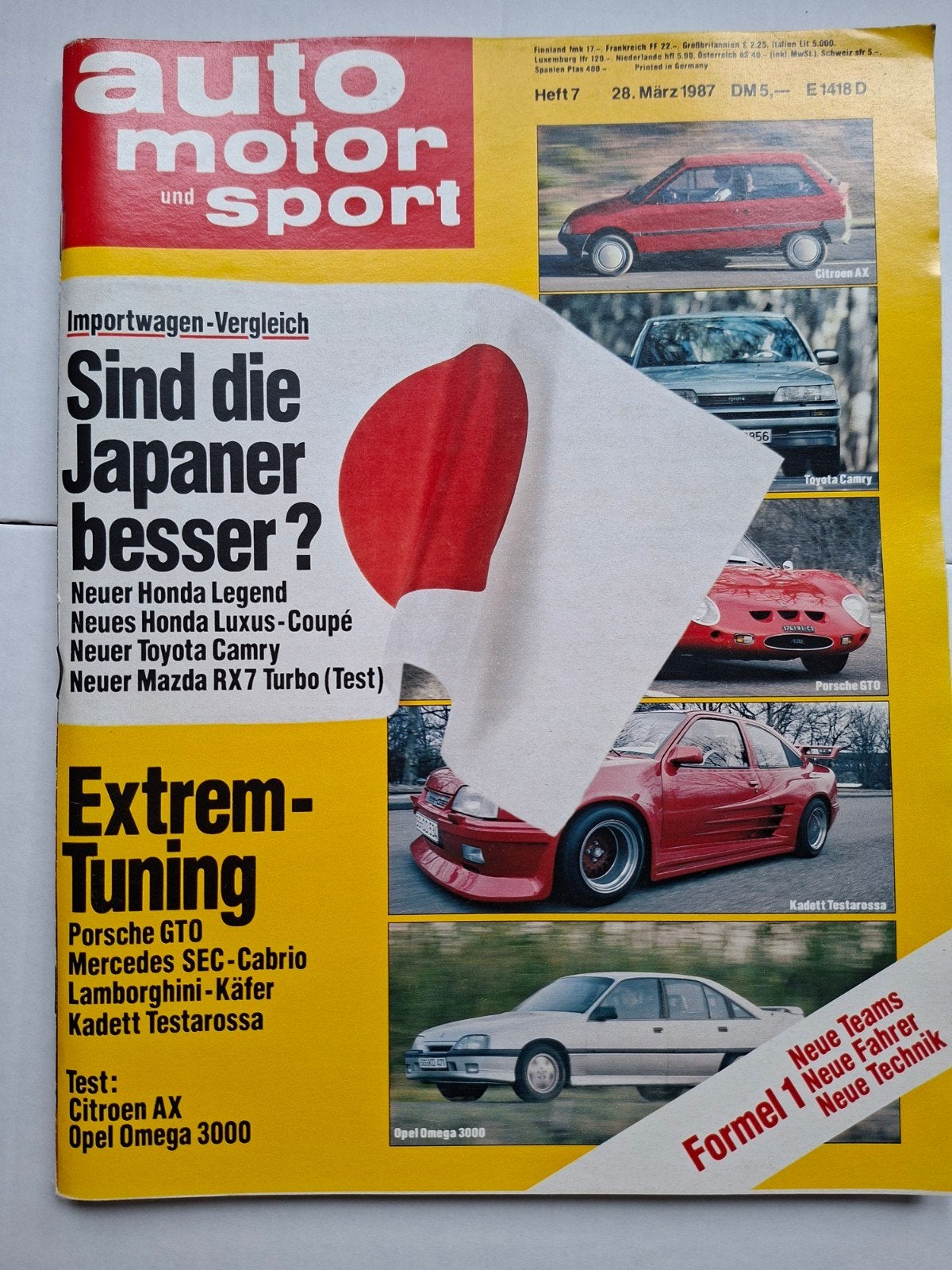 Auto Motor und Sport - Heft 7 - 28 maart 1987, Ophalen of Verzenden, Gelezen