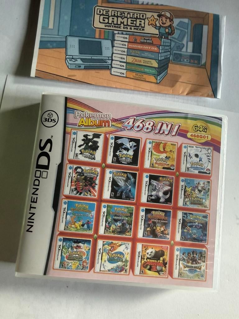 Zeldzame Pokémon Album 468 IN 1 - Nintendo DS/3DS Multicart, Spelcomputers en Games, Games | Nintendo DS, Nintendo, Nintendo, 1 speler