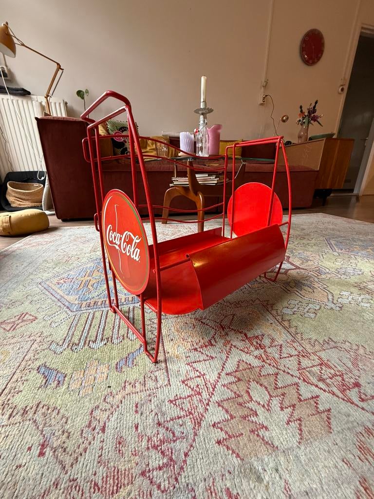Italiaanse vintage - flessenrek, planten- of of krantenbak, Ophalen, Zo goed als nieuw