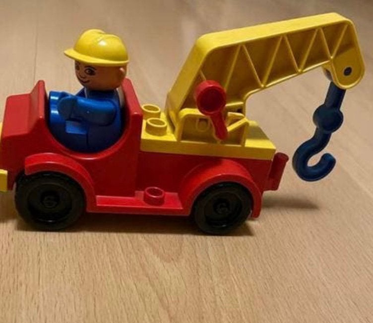 LEGO Duplo kraanwagen 2636 met extra losse orginele blokken, Ophalen of Verzenden, Gebruikt