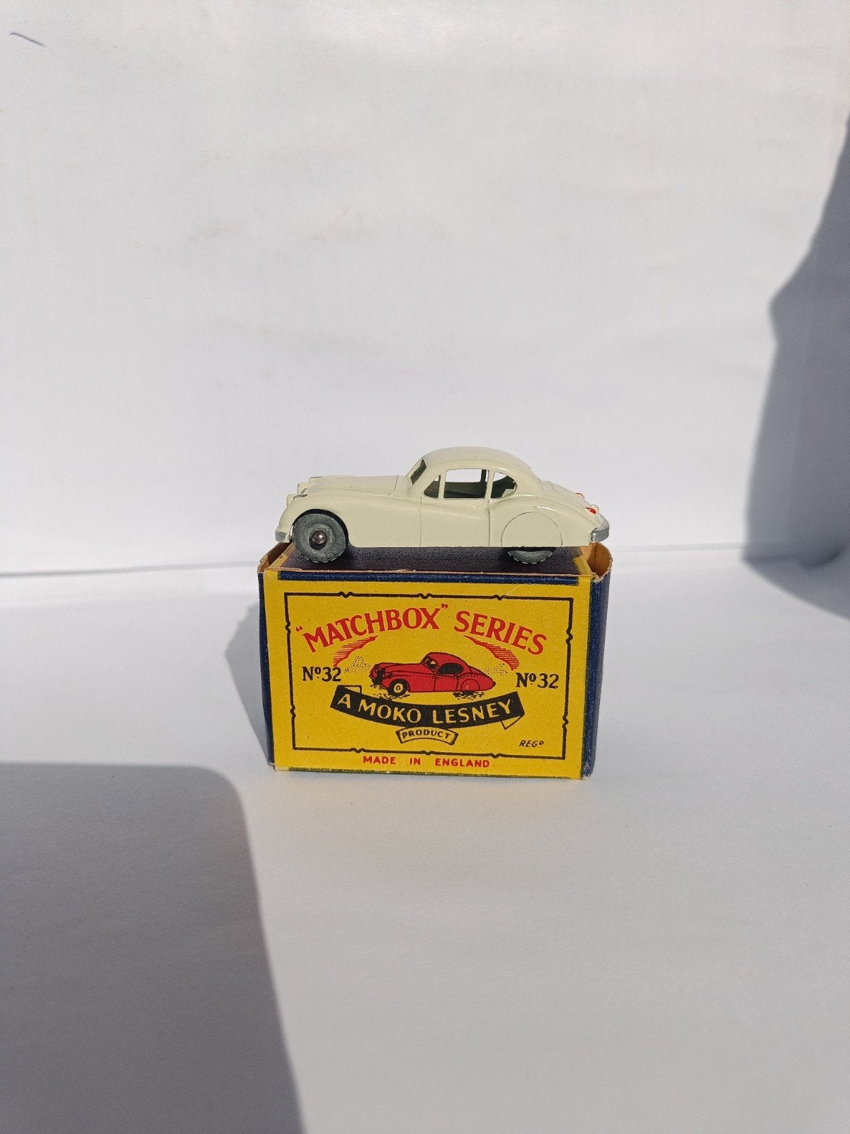 Matchbox Lesney nr32A Jaguar XK140 MINT + B-box, Hobby en Vrije tijd, Modelauto's | 1:87, Ophalen of Verzenden, Zo goed als nieuw