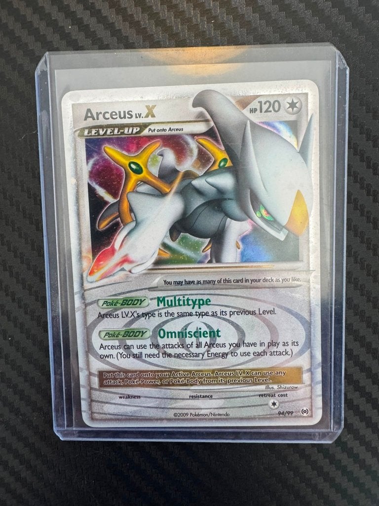 Arceus LV.X 94/99 Holo Platinum Arceus Pokémonkaart, Ophalen of Verzenden, Zo goed als nieuw, Losse kaart, Foil
