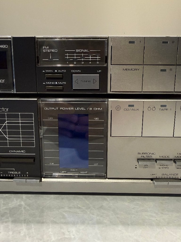 SABA HiFi Set: MI 480 Versterker + MT 480 Tuner - Zilver, Ophalen of Verzenden, Gebruikt, Overige merken