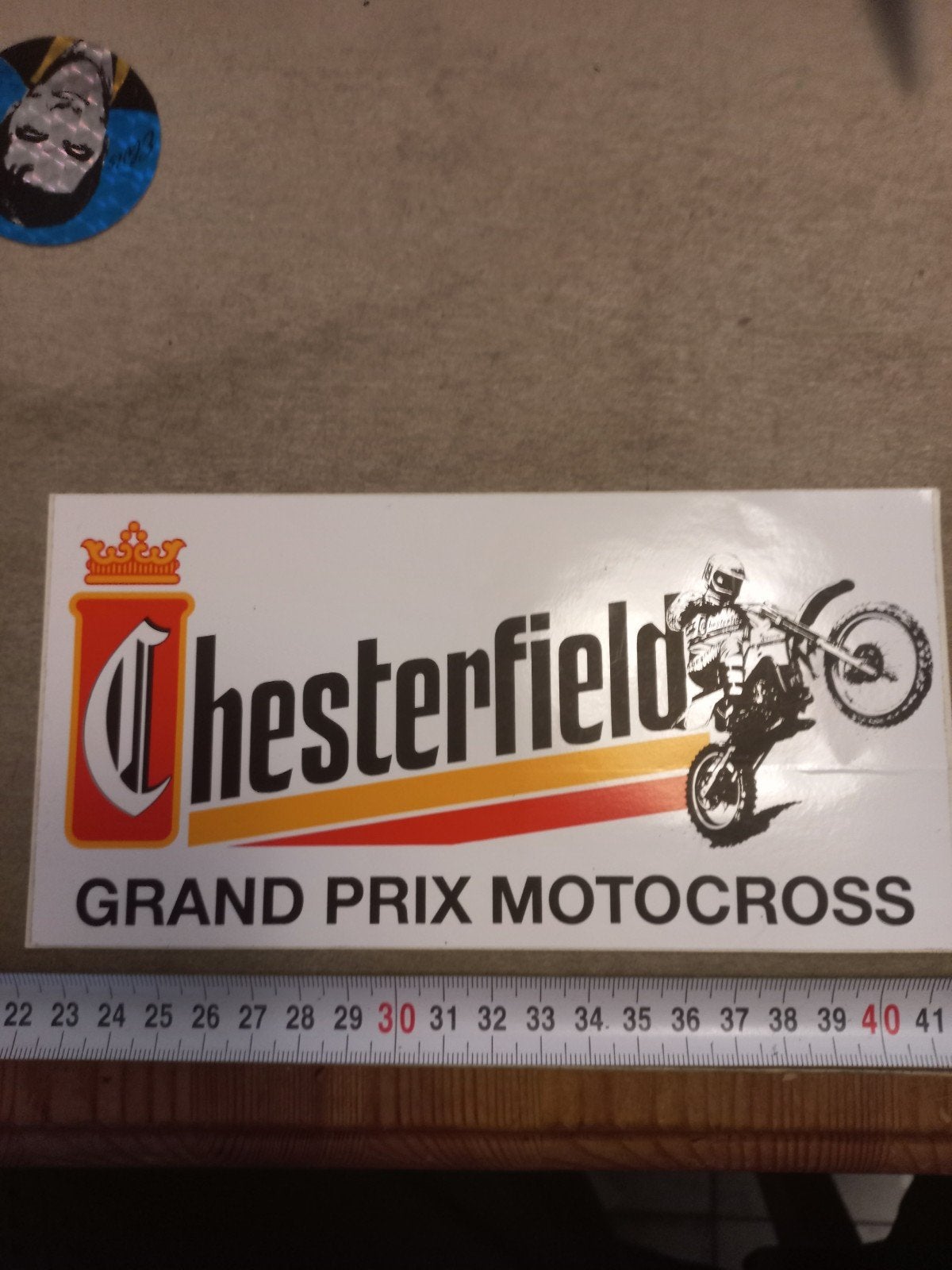 Vintage Chesterfield Grand Prix Motocross Sticker, Verzamelen, Ophalen of Verzenden
