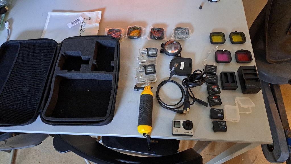 GoPro HERO4 Onderwater Camera Set met Accessoires, Ophalen of Verzenden, Gebruikt, GoPro