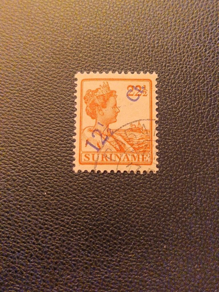suriname gestempeld nr 115 lichte vouw, Ophalen of Verzenden, Gestempeld