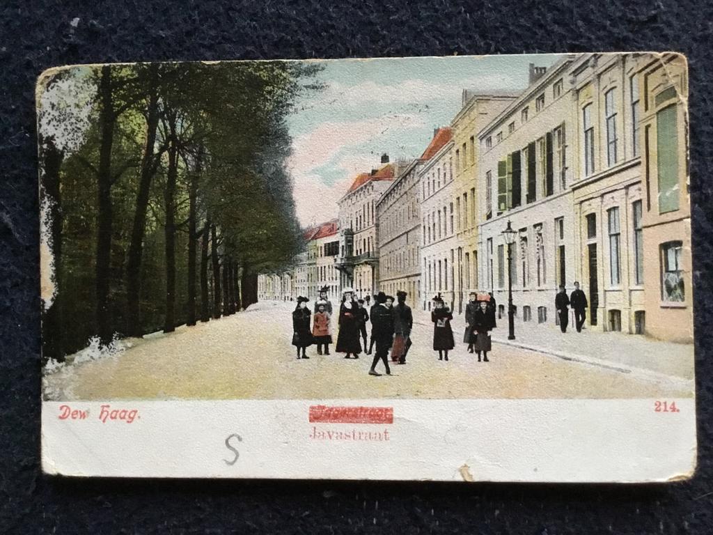 Hele Oude Ansichtkaart Den Haag Javastraat 1905 Gelopen, Ophalen of Verzenden, Voor 1920, Gelopen, Zuid-Holland