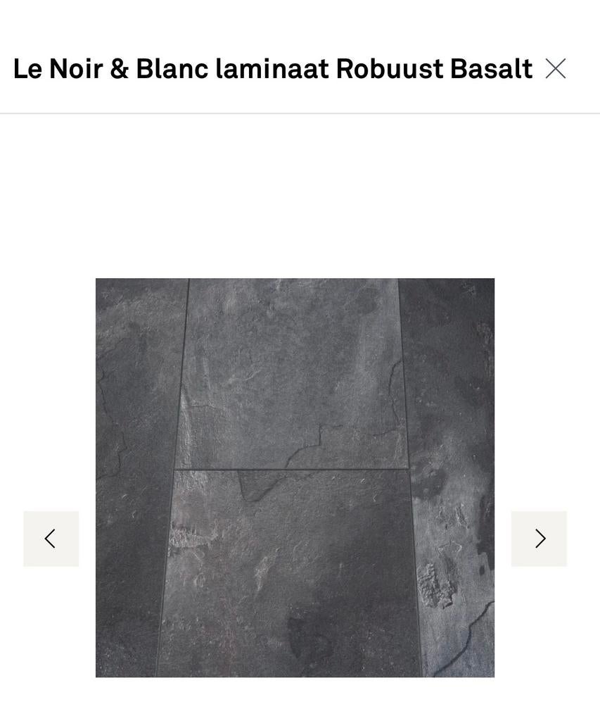 Laminaat Le Noir & Blanc laminaat Robuust Basalt, Ophalen, 50 tot 150 cm, Zo goed als nieuw, 10 tot 30 cm