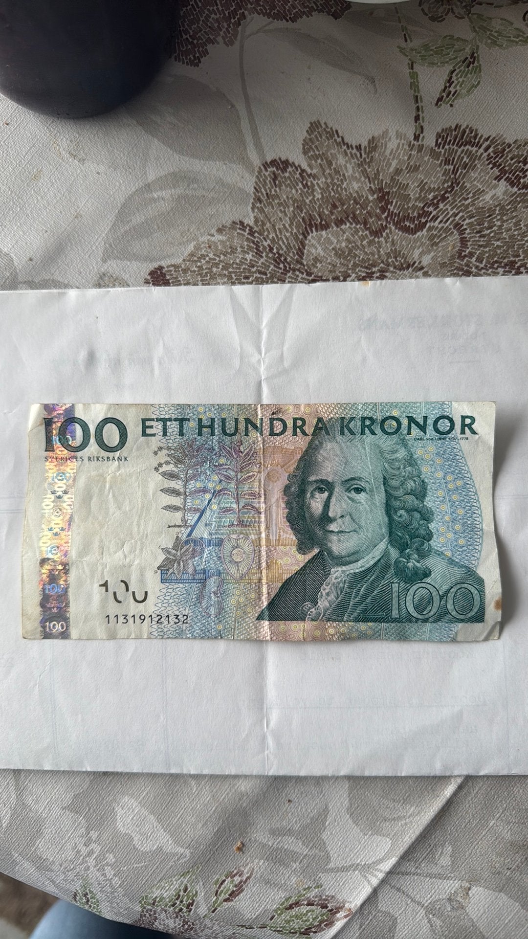 Oud Zweeds biljet van 100 kronen, Ophalen of Verzenden, Buitenland, Bankbiljetten