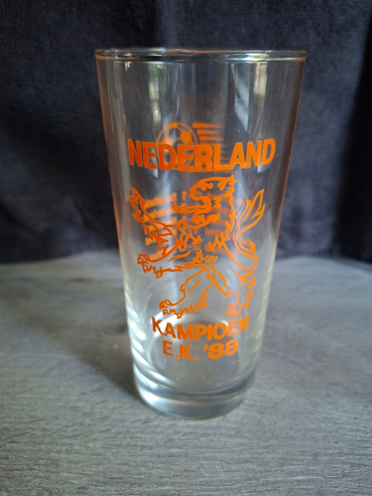 Oranje EK '88 Kampioen Glas - Nederland Voetbal, Verzamelen, Ophalen, Zo goed als nieuw, Overige binnenlandse clubs