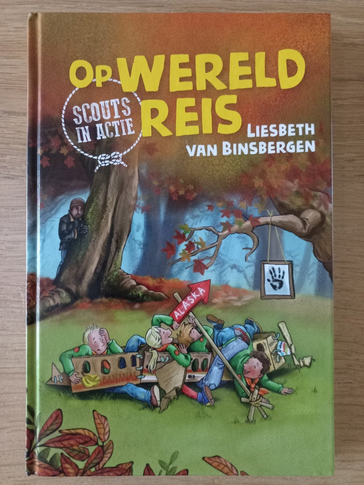 Op wereldreis, Scouts in actie-2, Liesbeth v Binsbergen ZGAN, Boeken, Ophalen of Verzenden, Zo goed als nieuw
