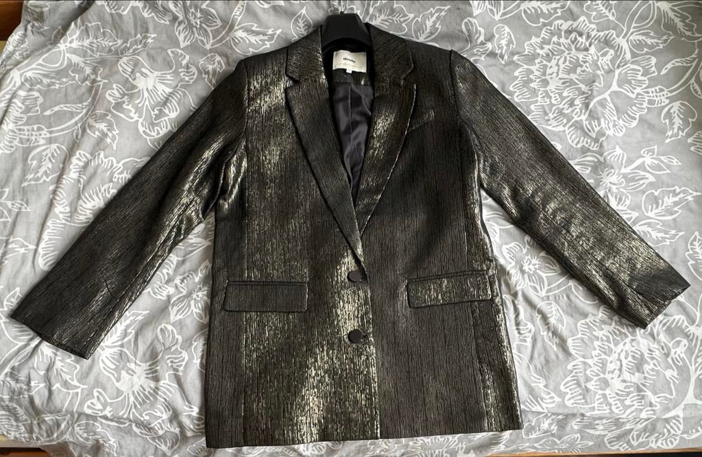 Shoeby Blazer Goudkleurig maat M/L, Maat 38/40 (M), Zwart, Nieuw, Ophalen of Verzenden