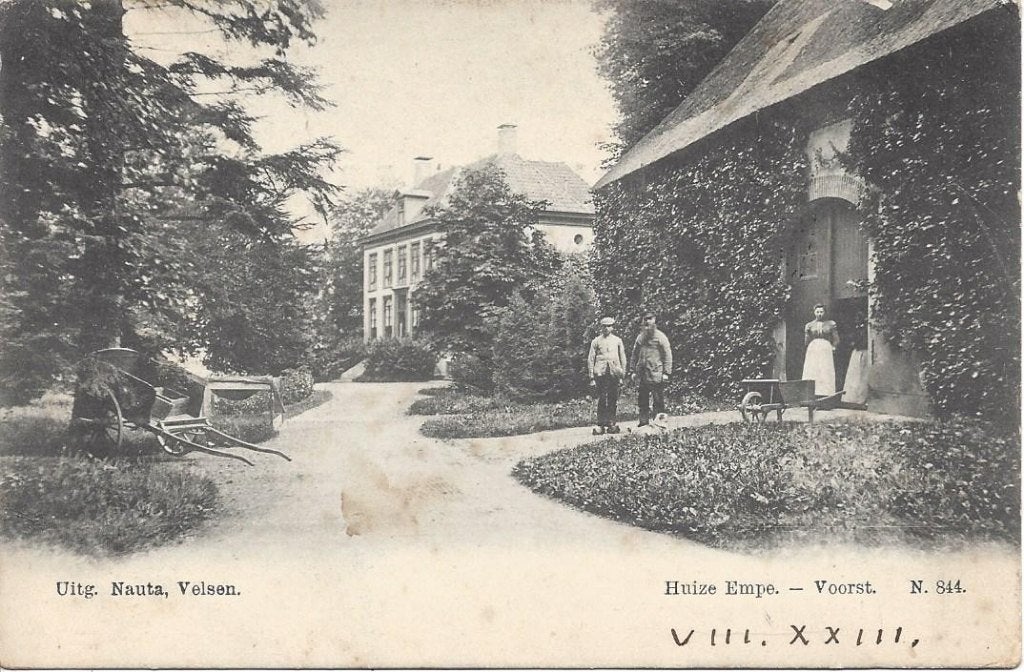 Voorst (Gld.) Huize Empe, Volk, gelopen 1904. Nauta N. 844, Ophalen of Verzenden, Voor 1920, Gelopen, Gelderland
