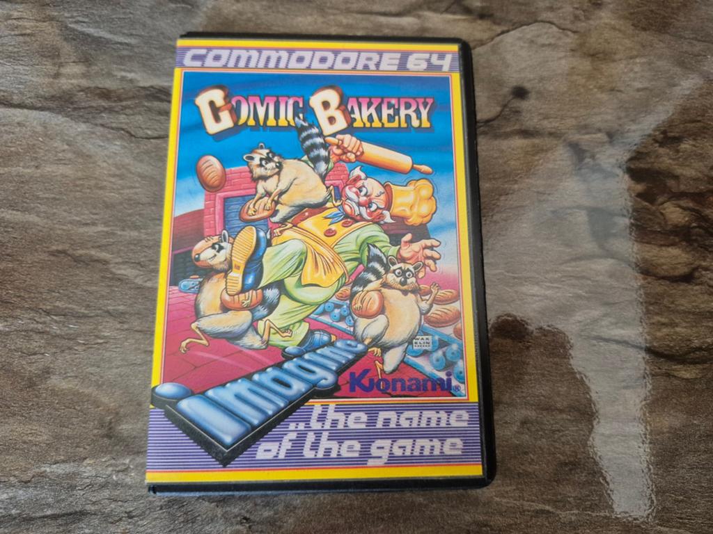 Commodore 64 C64 Kassette Game: Comic Bakery (Konami), Gebruikt, 1 speler, Ophalen of Verzenden, Platform