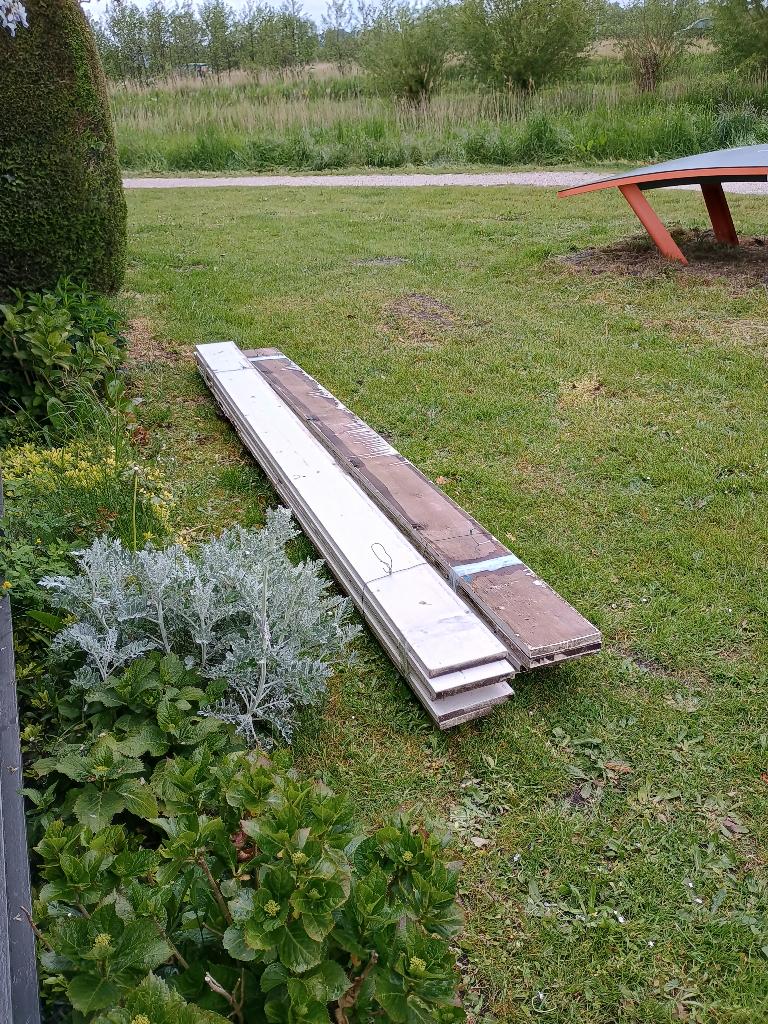 Houten delen, Tuin en Terras, Ophalen, Gebruikt, 250 cm of meer, Planken