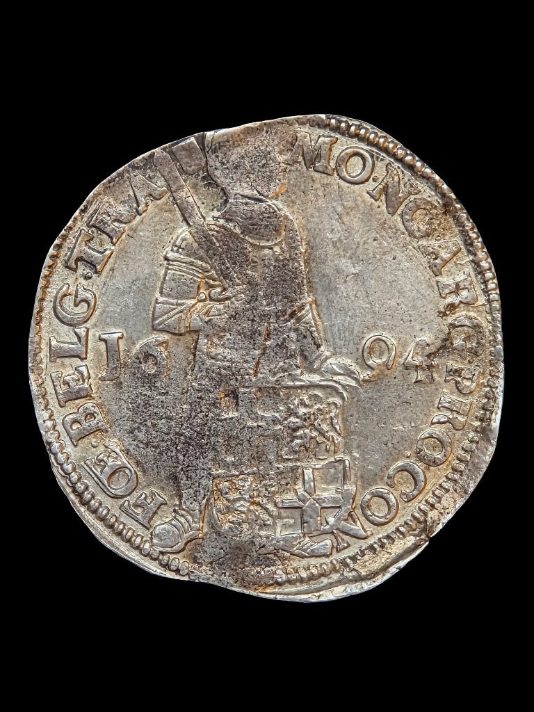 Zilveren Dukaat Utrecht 1694, Postzegels en Munten, Munten | Nederland, Vóór koninkrijk, Zilver, Losse munt, Overige waardes
