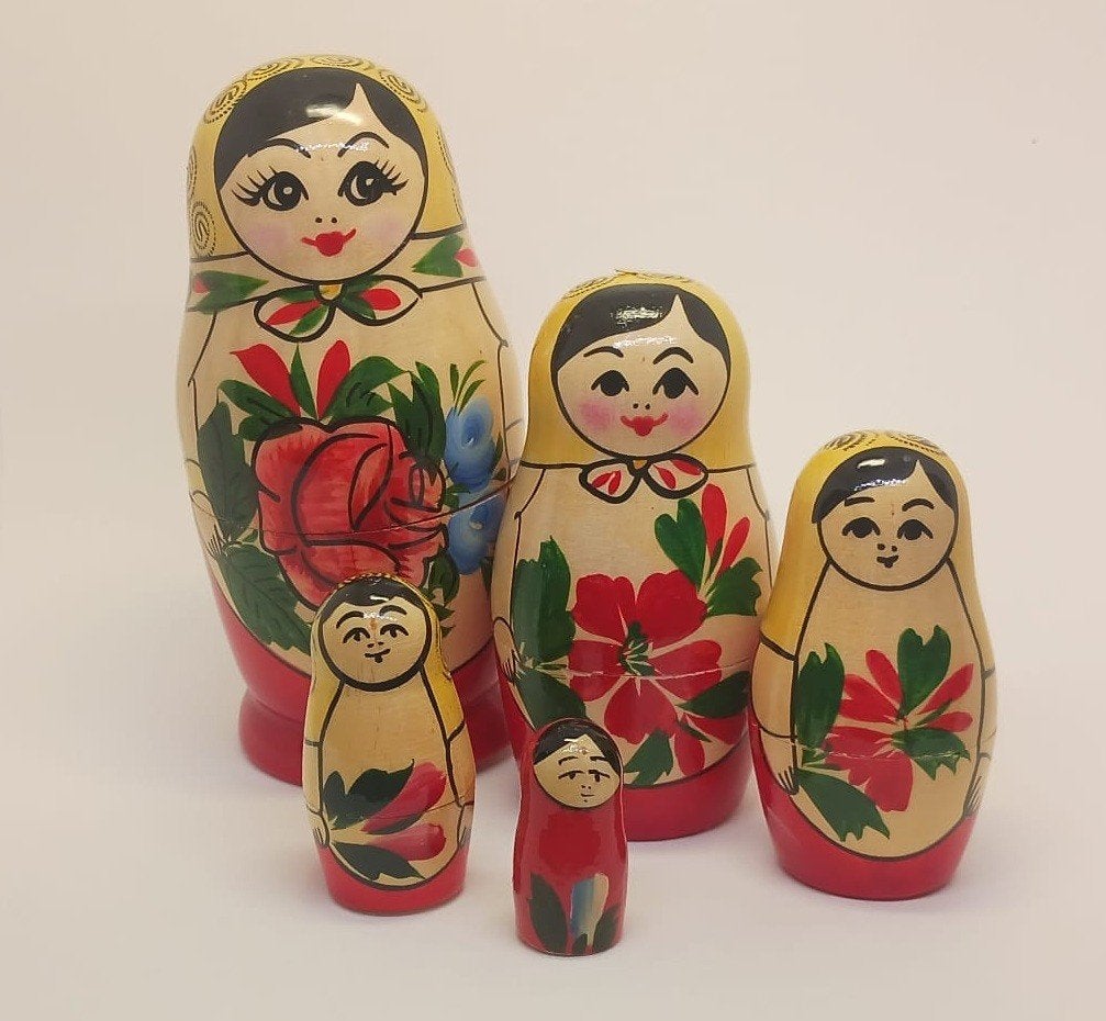 Matroesjka poppen 5 delig uit Rusland, Verzamelen, Ophalen of Verzenden, Gebruikt