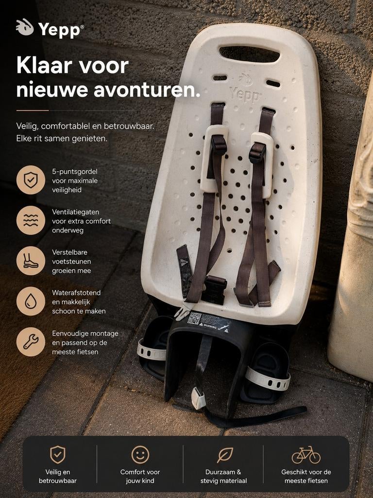 Yepp Fietsstoeltje - Veilig en Comfortabel, Ophalen of Verzenden