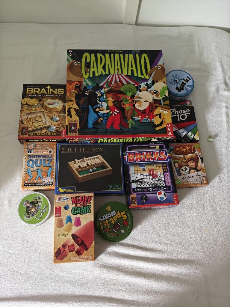 gezelschap spellen  in 1 koop, Ophalen, Gebruikt, Diverse uitgevers