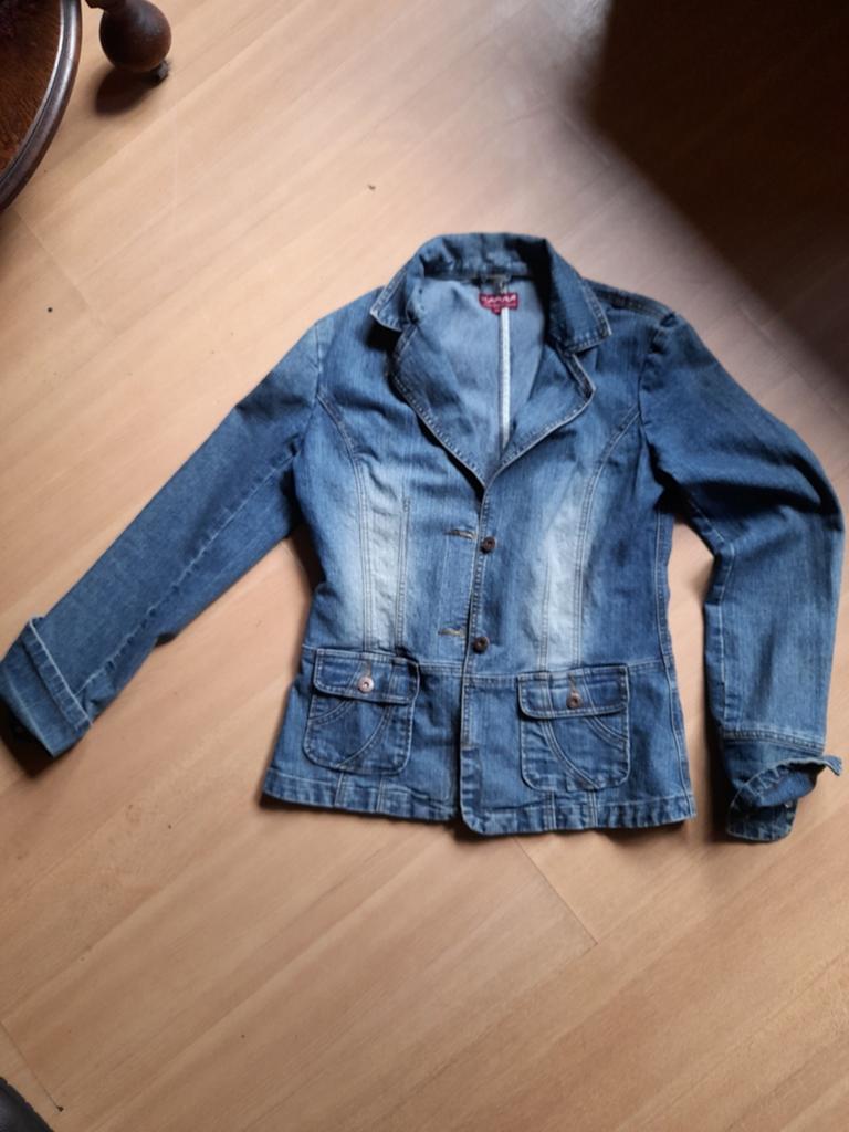 Damesspijkerjas, maat 42, Ophalen of Verzenden, Zo goed als nieuw, Maat 42/44 (L), Blauw