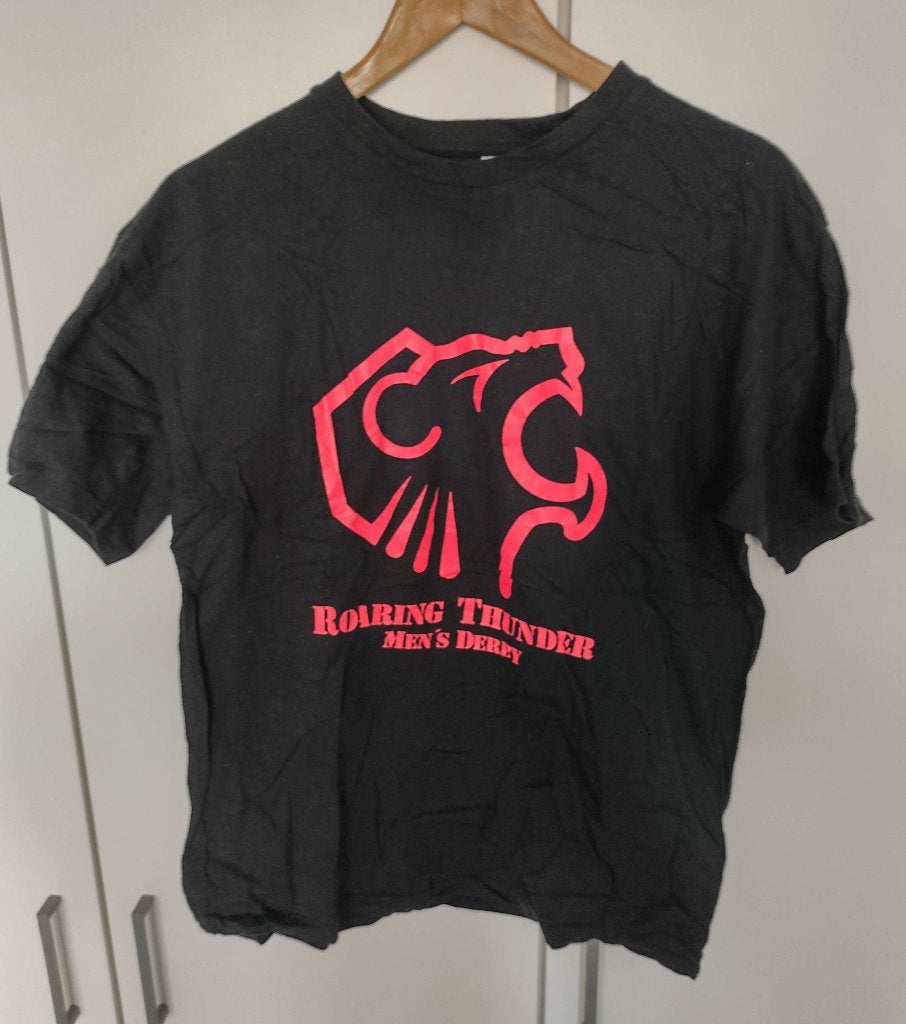 Roaring Thunder Men's Derby (roller derby) T-shirt (maat M), Maat 48/50 (M), Zwart, B&C Collection, Ophalen of Verzenden