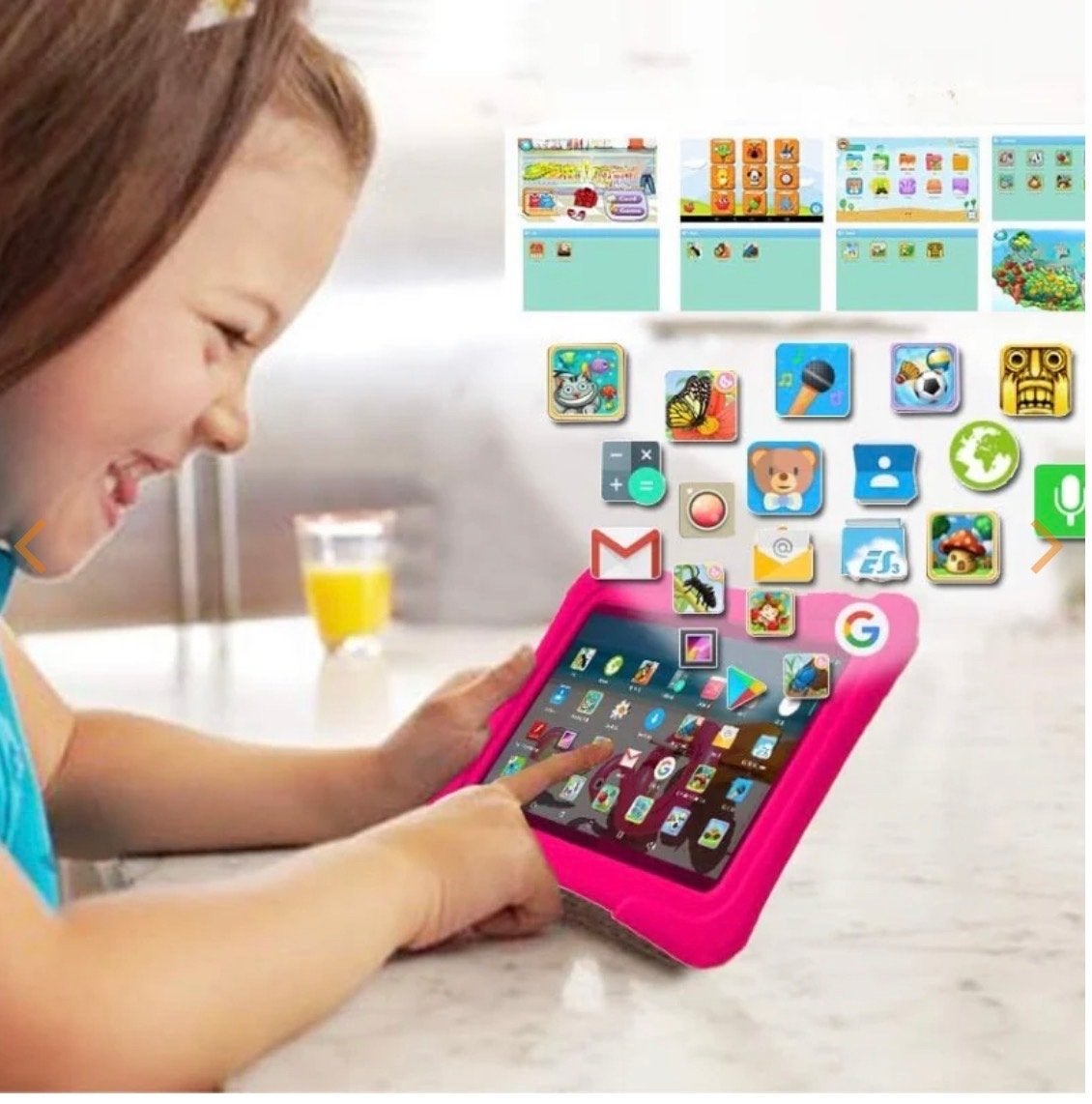 Android 13 Tablet met kinderhoesje - 7 inch of 10 inch, Computers en Software, Android Tablets, Nieuw, 16 GB, Wi-Fi, Ophalen