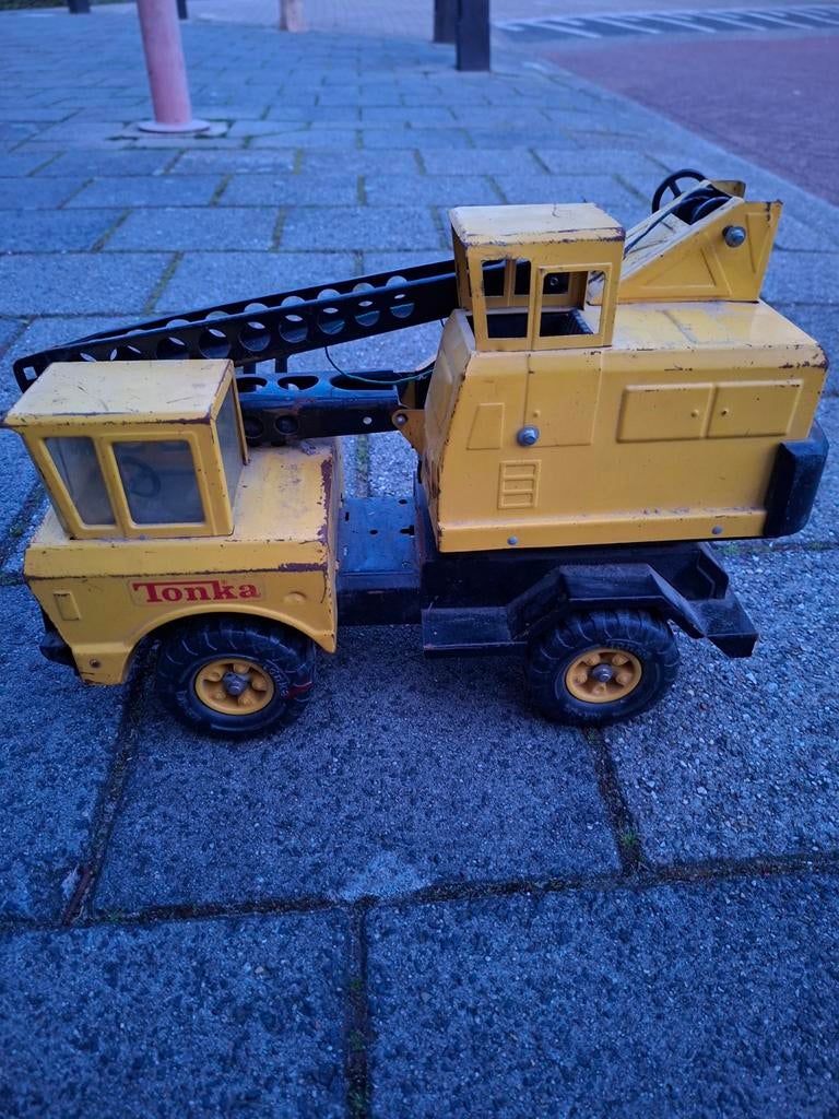 Vintage Tonka Kraanwagen – Mighty Tonka Mobile Crane, Ophalen of Verzenden, Gebruikt